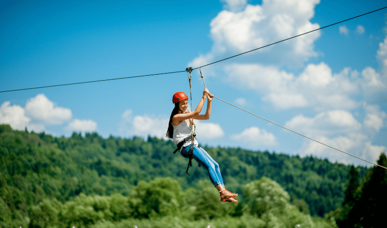 Zip-lining